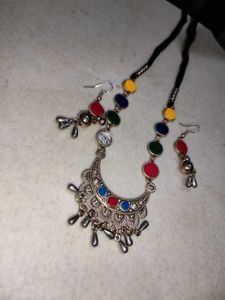 Boho Multicolor Necklace &amp; Earring Set