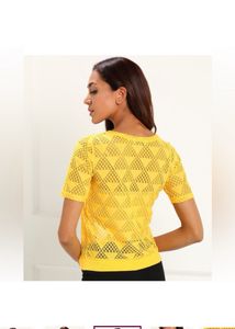 ONLY Casual Regular Sleeves SelfDesign WomenYellow
