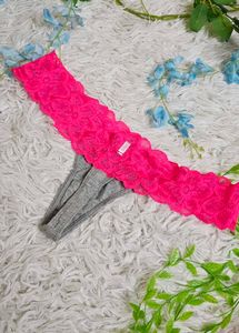 Pink Lace Thong