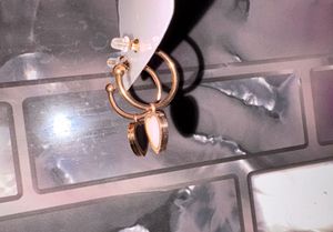 Reversible(AntiTarnish)Half Hoop Earrings