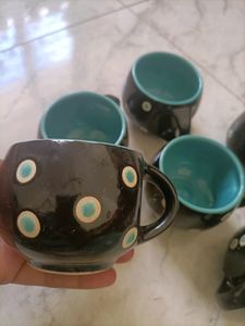 Dot Printed Tea Cups