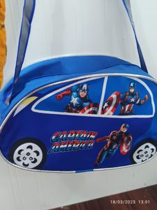 New captain america Car shape sling bag for kids