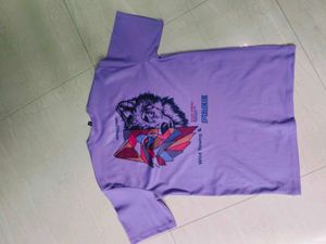 Purple Wolf Graphic T Shirt