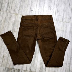 Cotton Trousers Pants With Zip On Ankle No Flaws