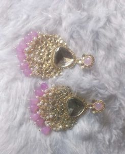 Purple Chandbali Earrings