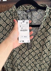 Zara Limited Edition Printed Bohemian Midi Dress