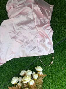 Pink Satin Halter Top