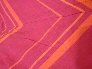 Pink &amp;Orange Striped A-Line Kurta