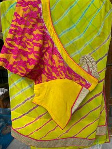 Leheriya Saree with Blouse