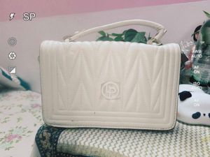 Chic White Top Handle Bag