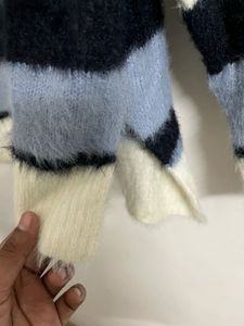 Striped Fuzzy Sweater