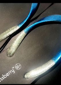 Dressberry Blue &amp; Black Flip Flops