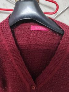 Burgundy Cardigan Sweater