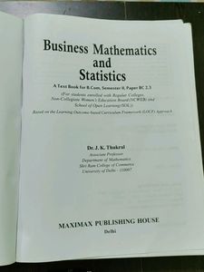 Business Mathematics | Delhi university | J k