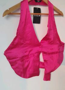 Stylish Pink Backless top