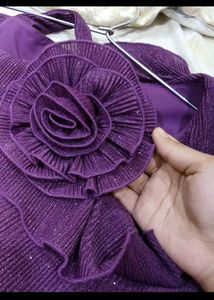 Ruffle purple 💜 heavy gown Pepper Mint Brand