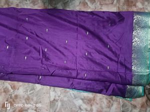 Rarely Used Art Silk Saree For Sale