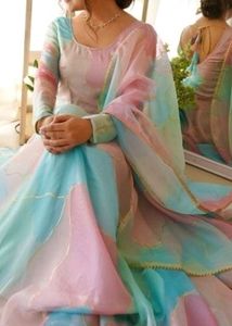 Dreamy Anarkali Gown &amp; Dupatta For Women💙✨