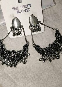 Silver Tone Boho Earrings