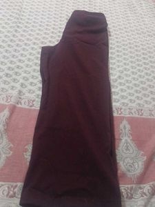 Burgundy Wide Leg Pants