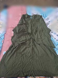 Olive Green Casual Dress