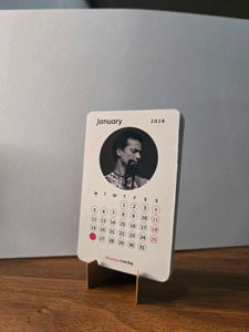 Zubeen Garg 2026 Mini Table Top Calendar