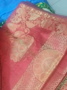 Red &amp; Gold Woven Saree