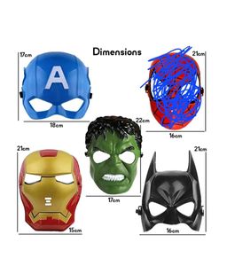 Superhero Masks Set spiderman batman hulk avengers