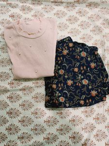 Ribbed Top &amp; Skirt