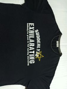 Men black T-shirt