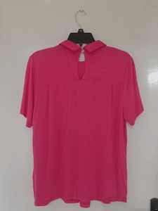 VERO MODA ~ Magenta Collared Top