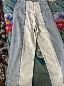 White Two Shaded Jeans