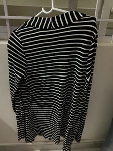 Striped Black &amp; White Cardigan