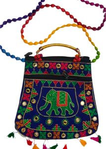 Embroidered Elephant Handbag