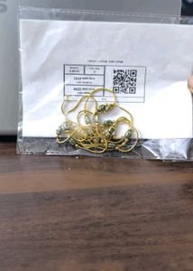 Elegant Gold-Tone Chain Necklace 1 pc ( green ston