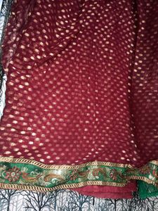 Green Embroidered Dupatta