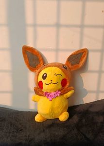 Pikachu Plush in Eevee Costume