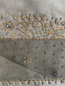 Vintage Tissue Zardosi Work Saree
