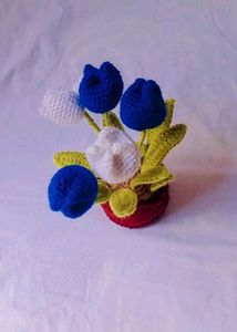 Handmade Crochet Tulip Plant