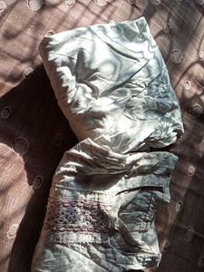 Elegant Kurta Set Grey Cotton 3xl Women