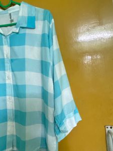 Blue and White Checkered Shirt