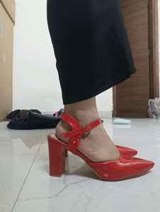 Red Pointed-Toe Heels