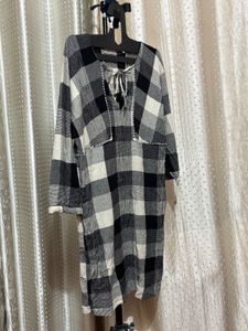 Checkered Tunic middi top
