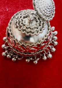Oxidised Silver Jhumkas