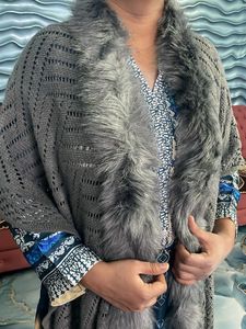 Stylish Scarf with Faux Fur