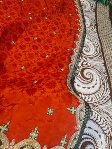Crepe Silk Saree With Zardozi Work