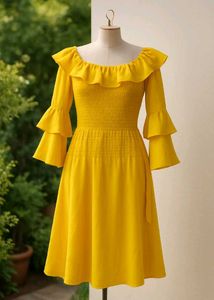 Ruffled Yellow Dress