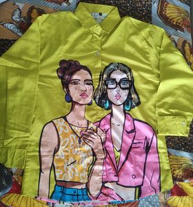 Neon Color Cool Print Shirt