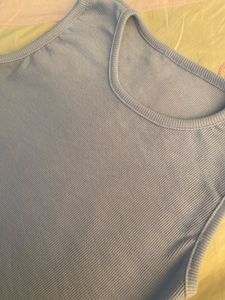 Shein Inspired Blue Crop Top With Triangle Cut