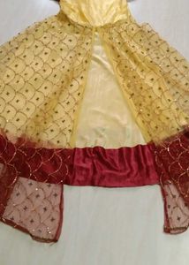 Satin And Net Gown